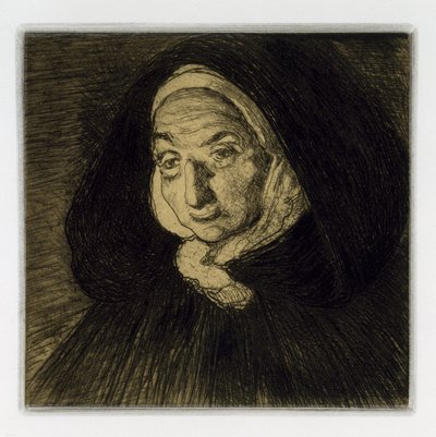 Bretonische Frau, die Lichter von Saint-Jean, 1911 von Charles Cottet
